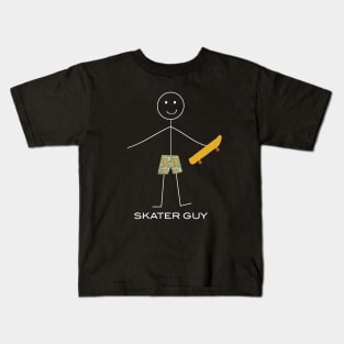 Funny Mens Skateboarding Design Kids T-Shirt